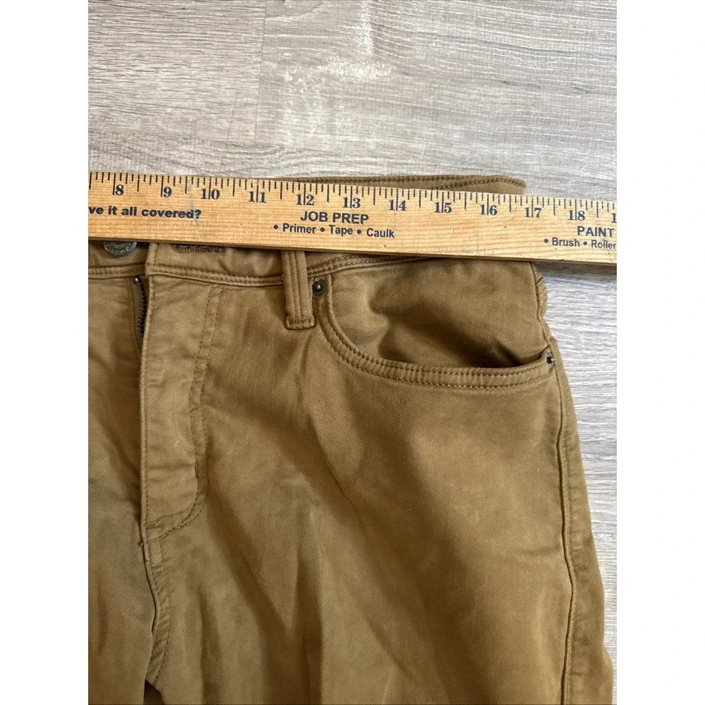 Duer DU/ER Mens Pants 34 X 32  Brown Relaxed Taper Jeans Five-Pocket Stretch
